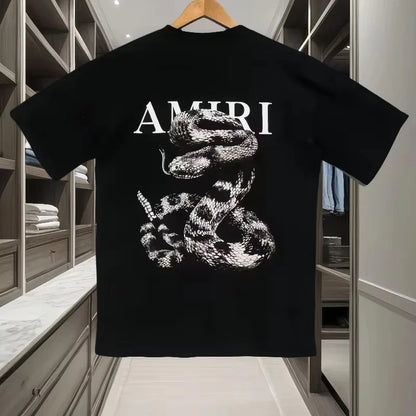 Snake Graphic Loose T - Shirt Light Luxury Trendy Short - Sleeve Unisex Versatile Casual Wear graphic t shirts pro choice