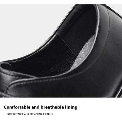 Big Size Elevator Shoes Men Leather Shoes Height Increasing Shoes For Man Increase Insole 6-8CM Invisible Heightening Lift Shoes