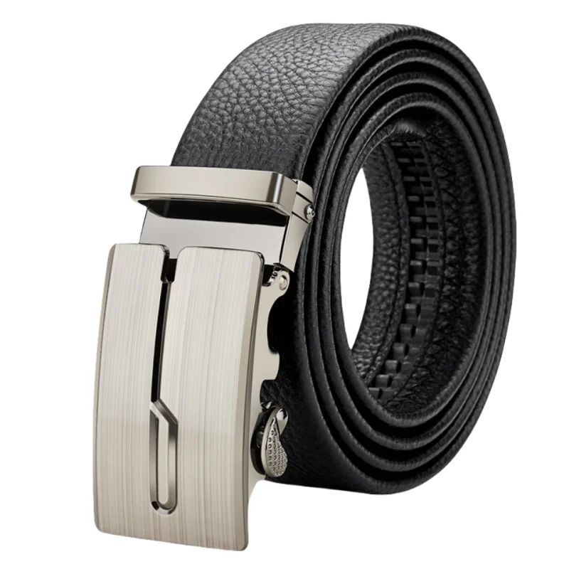 Men Belts Automatic Buckle Belt Genuine Leather High Quality For Men Leather Strap Casual For Jeans