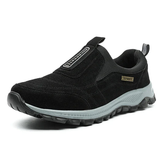 Outdoor Hiking Shoes Men Sneakers Slip on Casual Men Shoes Breathable Suede Leather Shoe Anti-skid Walking Shoes Footwear