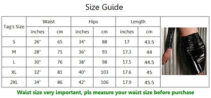 Gothic Black Skirts for Women Latex PVC Leather Pencil Mini Skirt Lace Up Zip Shiny Bodycon Skirts Sexy Club Y2k Clothes
