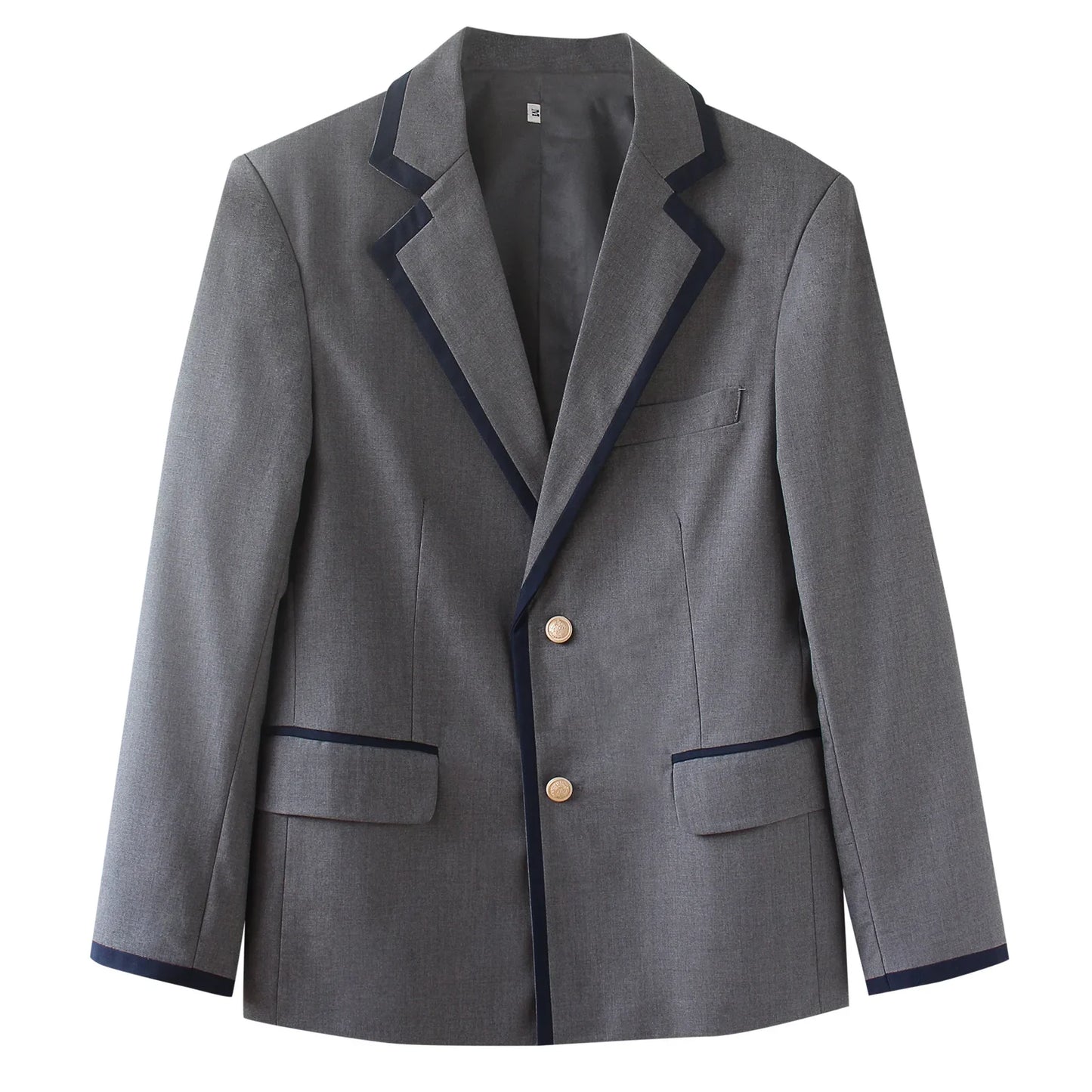 Korean Sle Student orm Jaet Briti College Wind Long Sve Button up Polyester Casual Wear for Men And Women