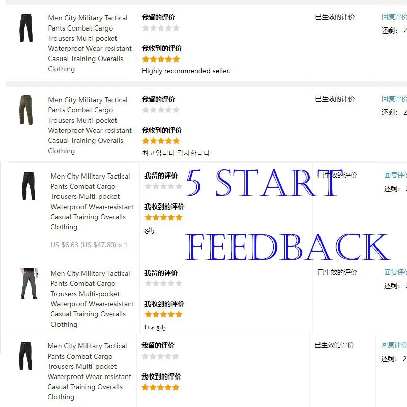 Asian Size Men City Pants Cargo Trousers Multi-pocket Waterproof Wear-resistant Casual Training Overalls Clothing