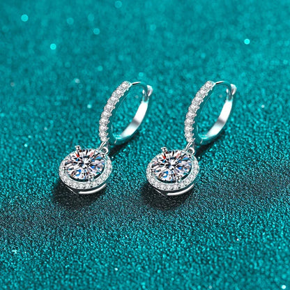 0.5ct 1ct D Color Moissanite Drop Earrings Orginal 925 Sterling Silver Earring for Women Sparkling Wedding Luxury Jewelry