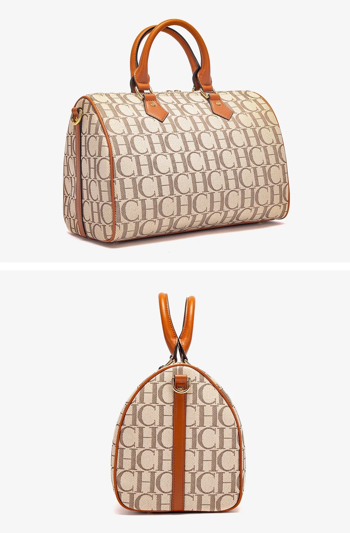 Women's Pillow Bag Autumn/Winter New Collection Letter Handbag Brown Boston Bag