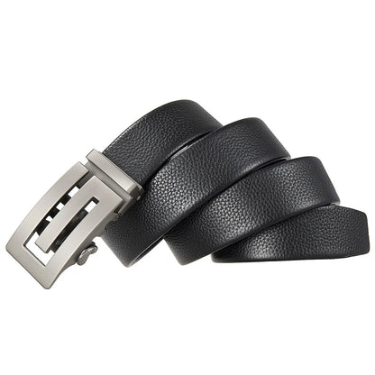 Men's Leather Belt Fashion Automatic Buckle Belt for Popular Business High Quality Male Belt