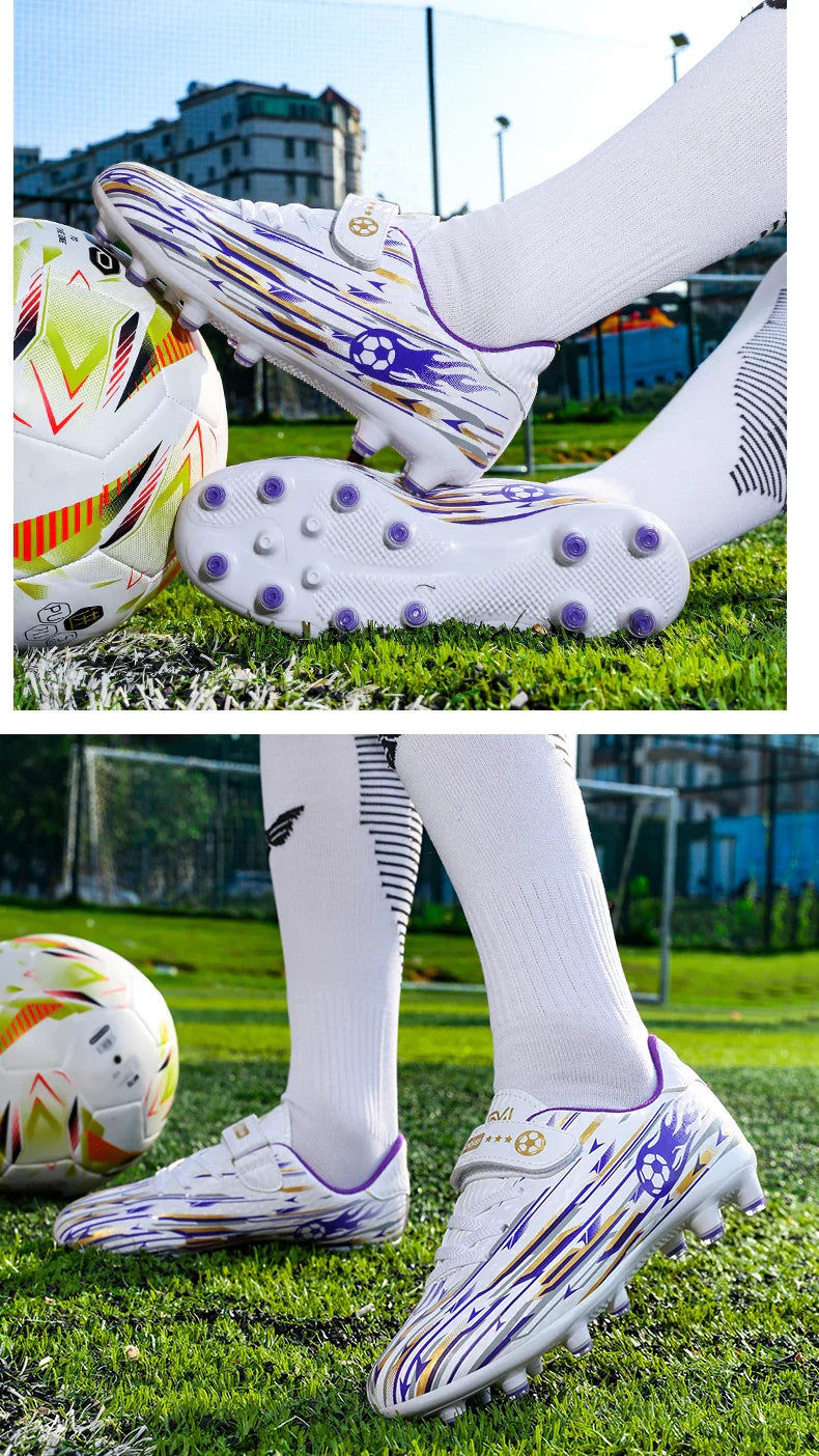 New Kids Professional Soccer Shoes TF Indoor Men Football Field Boots Original Football Shoes Society Cleats Grass Training Fast