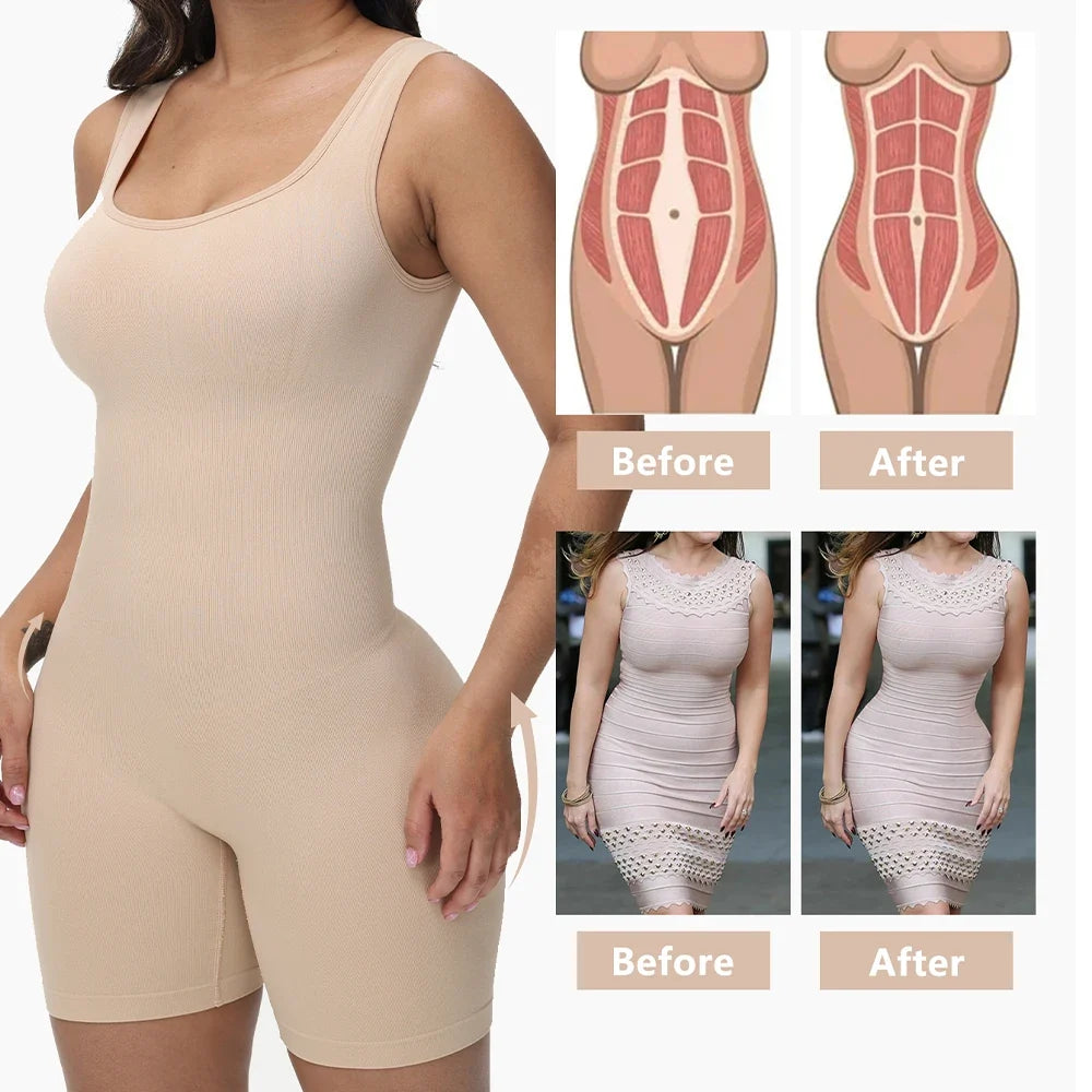 Full Body Shapewear Bodysuit for Women Compression Waist Trainer Body Shaper Bodysuit Fajas Underwear Slim Corset Bodysuits
