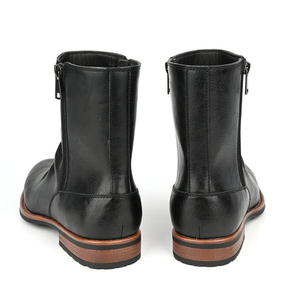 Men's British Style Low-Heeled Retro Boots for Everyday Casual Wear