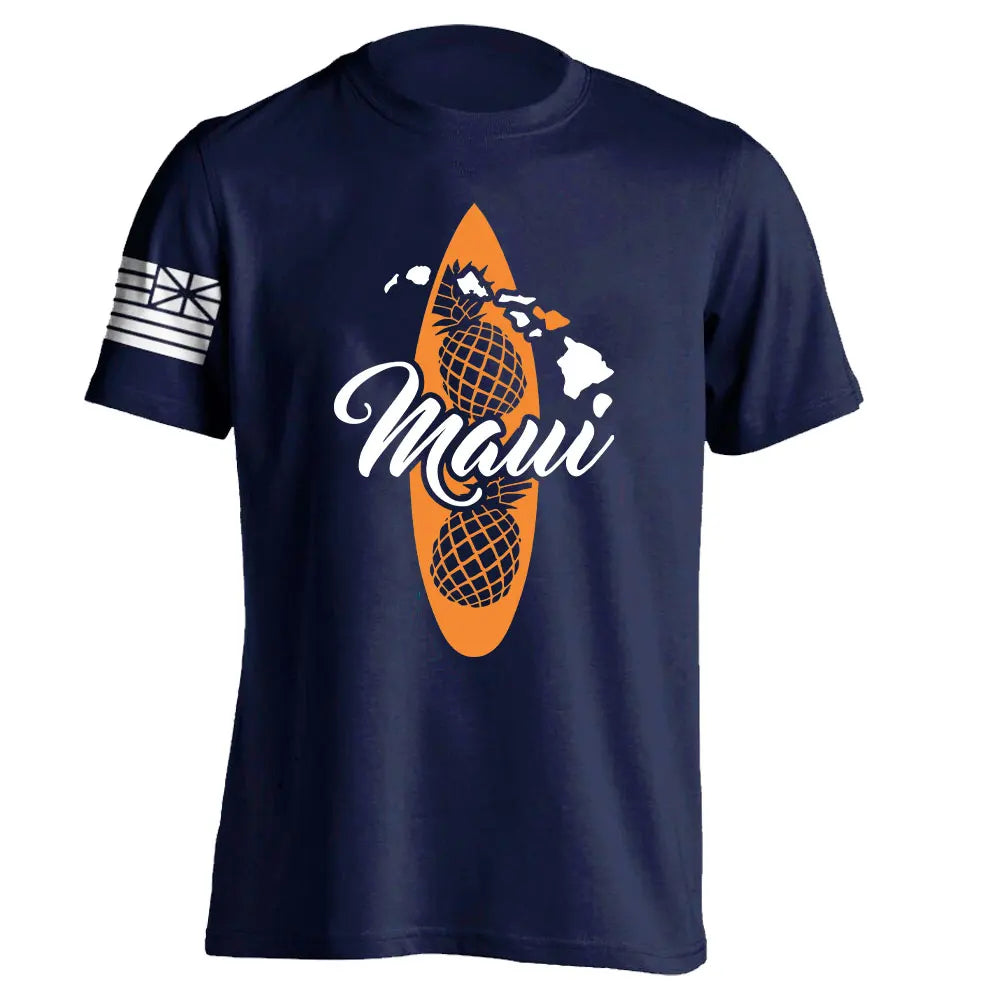 Men's Cotton Shirt OAHU HAWAII SURFING Distressed TShirt Unisex Surf Board Beach Tee Tops Summer Fashion Casual Short Sleeves