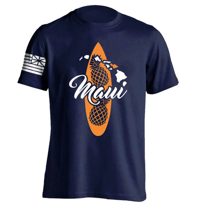 Men's Cotton Shirt OAHU HAWAII SURFING Distressed TShirt Unisex Surf Board Beach Tee Tops Summer Fashion Casual Short Sleeves