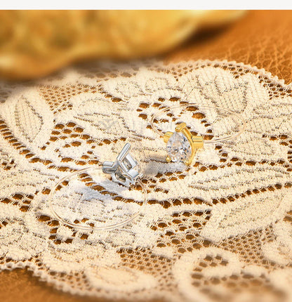 Bagues en Moissanite ATTAGEMS 0.8CT DVVS1 pour femmes, en argent sterling 925, ligne de pêche transparente créative, bague faite à la main, cadeau de bijoux
