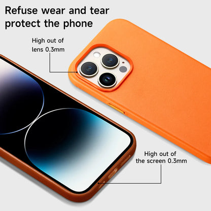 Official Magnetic Leather Case for Apple iPhone 17 Pro Max 16 13 12 14 15 Plus Original MacSafe for MagSafe Cover Accessories