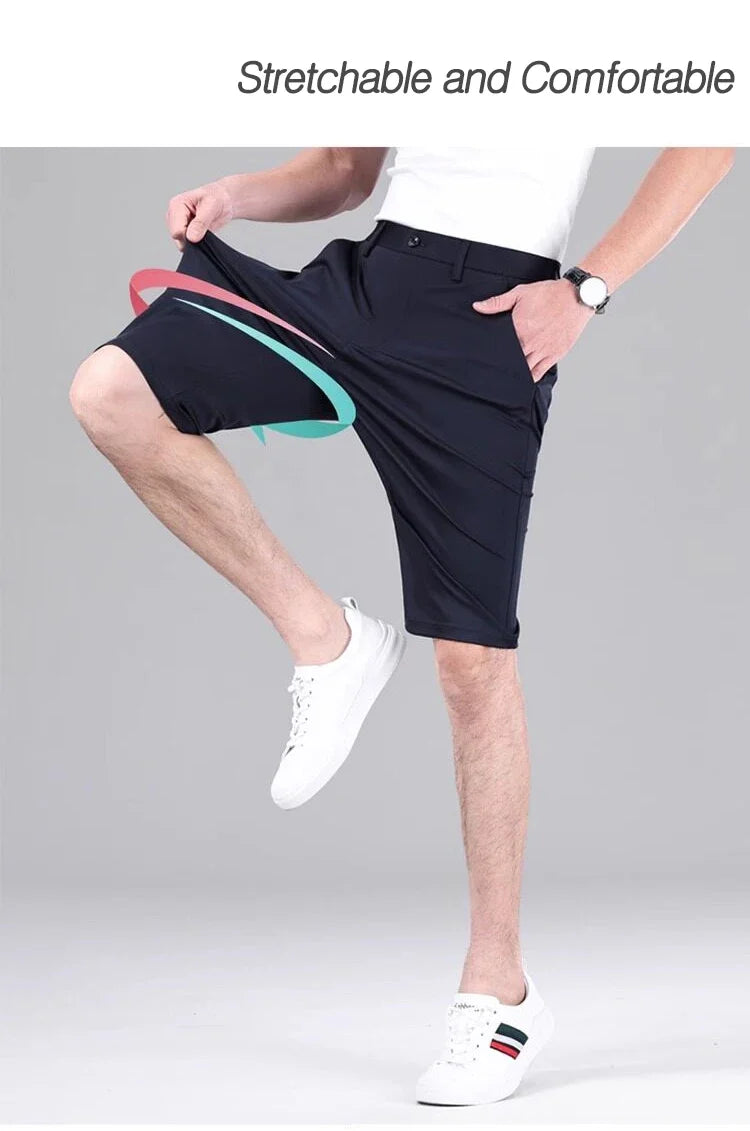 New Classic Fit Men's Stretch Bermuda Lightweight Quick Dry Stretch Shorts Golf Shorts Hiking Travel