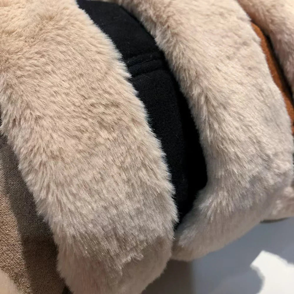 New Autumn Winter Cap for Men Women Thick Warm Lamb Fleece Lined Bomber Hat Male Female Solid Plain Suede Russian Fur Hat