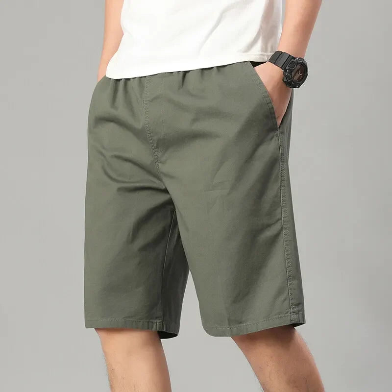Men's Elastic Waist Casual Shorts Summer Light Weight Sweat Shorts Relaxed Fit Work Shorts Loose Casual Jogger Short