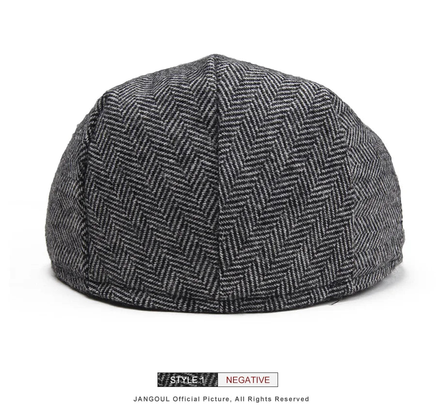 Kids Flat Caps Herringbone Woolen Tweed Small Size Boy Girl Newsboy Caps Infant Toddler Youth Beret Hat for Children
