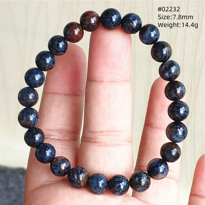 Natural Blue Pietersite Bracelet Women Men Beads Round Beads Chatoyant Cat Eye Fire Pietersite Namibia AAAAAA
