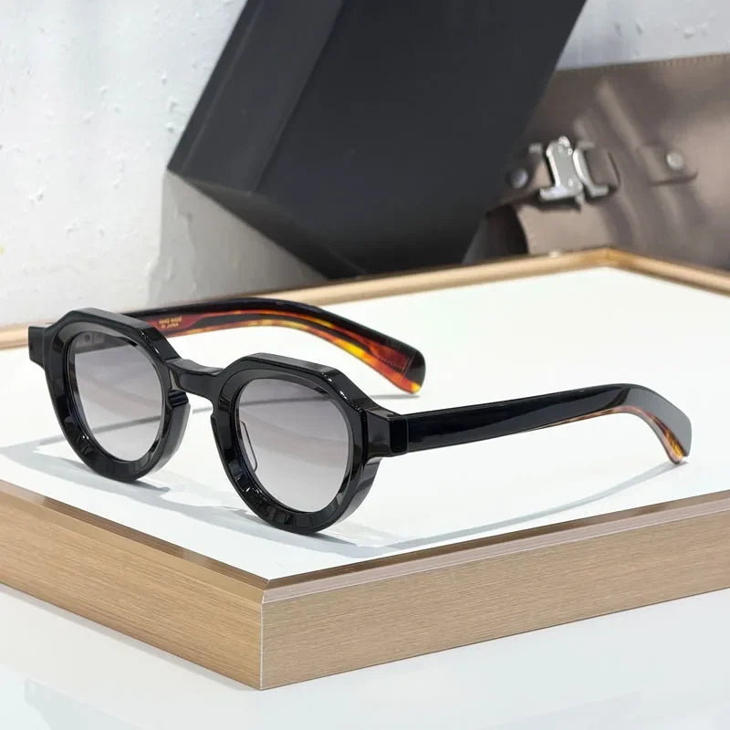 Handmade Designer Sunglasses Square for Men Women Street Fashion High Quality UV400 Classical Retro Eyeglasses with Case