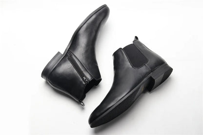 Size 7~13 Men Chelsea Boots Italian Style Ankle Boots soft leather Men Boots
