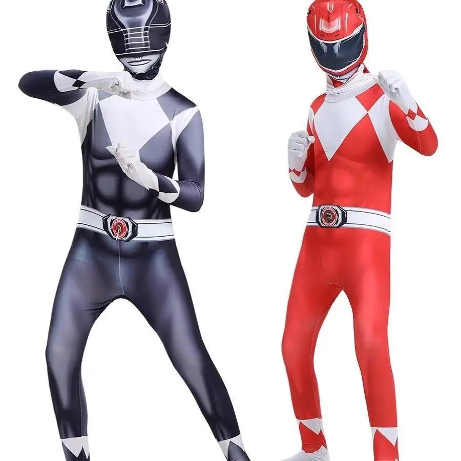Morpher Power Superhero Cosplay Costume Kids Alpha Samurai Sentai Shinkenger Rangers Cosplay Halloween Party Jumpsuit Mask Suit