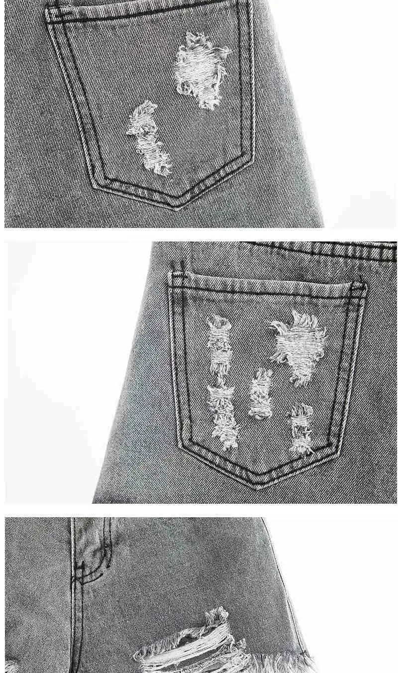 Women's Shorts Punk Ripped Baggy Short Pants for Woman To Wear Mini Loose Jeans Denim Korean Style XL Streetwear Clothing Cheap