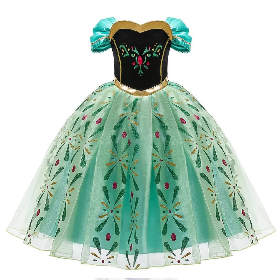 Kids Encanto Mirabel Isabela Dolores Costume Girls Elsa Belle Rapunzel Mermaid Carnival Cosplay Dress Children Princess Clothes