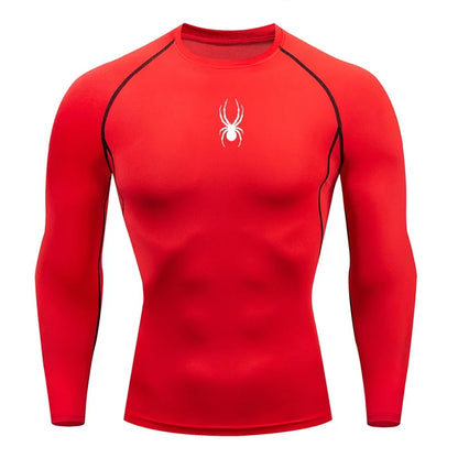 Men's Long Sleeves Fitness T-shirt Gym Compression Dry Fit T-shirt Sportswear Spring And Autumn Outdoor Sports Running Tees Tops
