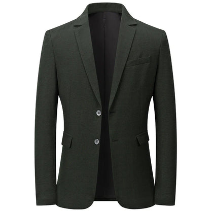 Brand Business England Style Men Suit Slim Fit Easy Care Spring Autumn Wedding Black Formal Blazer for Men Clothing