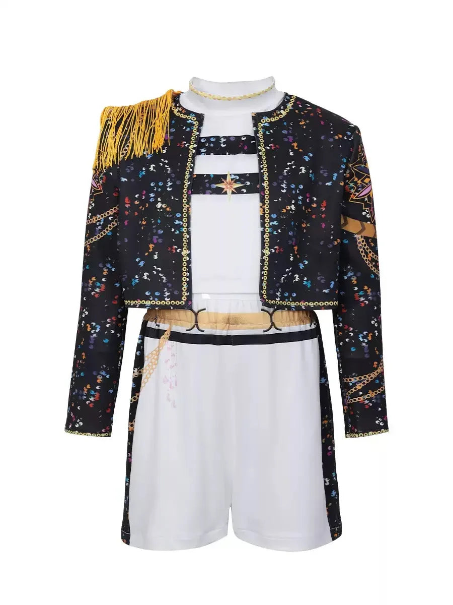Girls Halloween Costume RUMI Cosplay Kpop Warrior Costume Christmas Clothes Idol Group Star Singing and Dancing Artist Suit