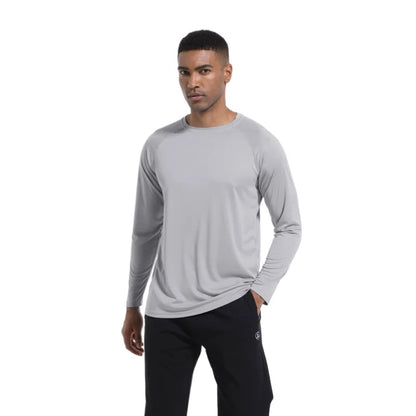 Men Long Sleeve t-Shirt Upf 50+ Sun Protection Shirts Tops Breathable Hiking Fishing t-Shirts Casual Tees Man Clothes Streetwear