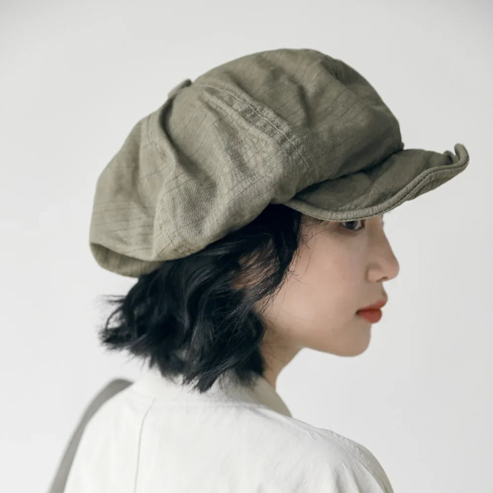 Casual Plus Size Newsboy Caps Cotton Dome Painters Hats Berets Hat