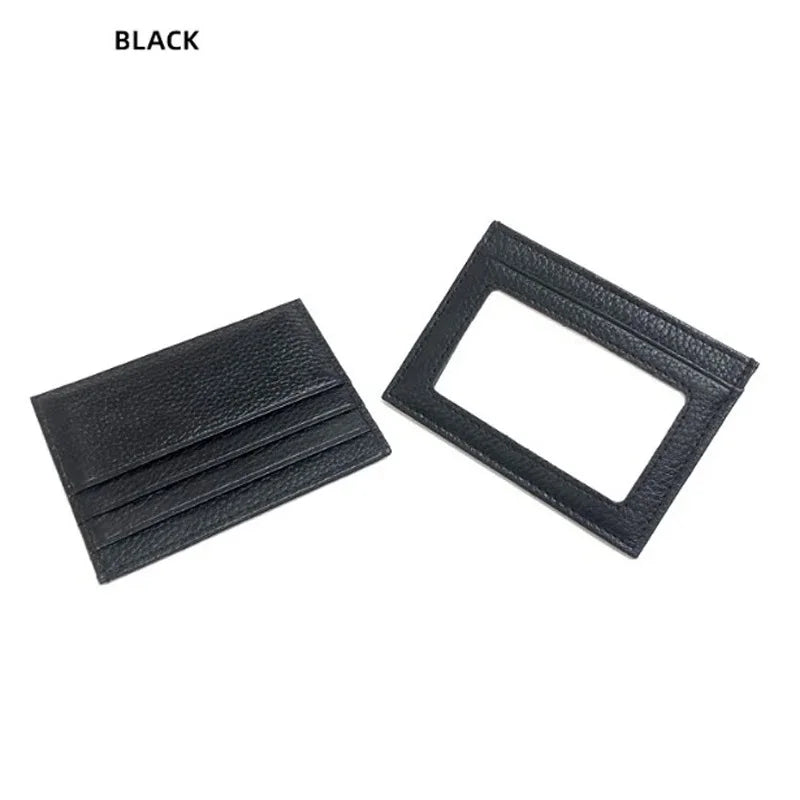 Real Leather Credit Card Holder Luxury Card Wallet Business Cardholder Slim Thin Small Wallet Sheepskin Card Bag for Men Women