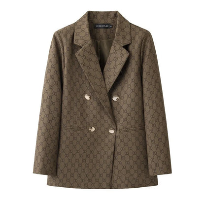 Casual Plaid Women's Suit Jacket Spring Autumn New Style Large Size Street Style Top Quality Polyester Commute Style Fashionable