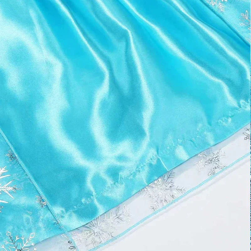 Girls Elsa Princess Dress for Long Sleeve Kids Birthday Cosplay Frozen Costume Fancy 2025 Carnival Dress Up Party Costume