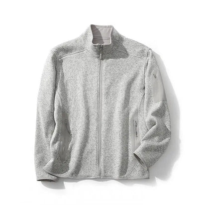 2026 Outdoor Windproof Solid Color Fashionable Camping, Fishing, Sports, Versatile, Casual and Affordable Knitted Sweater Jacket