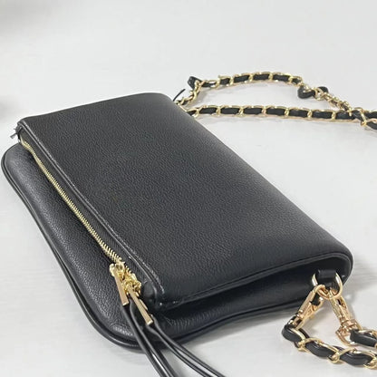 Luxury Design Bag for Women Fashionable Black Leather Ladies Crossbody Bag 2026 New Style Retro Single Shoulder Envelope Bag