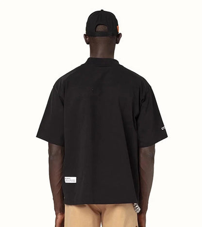 Black White Classic Letters Embroidery T-Shirt Men Women Simple Oversized Best Quality T Shirt Tops Casual Fashion Tees