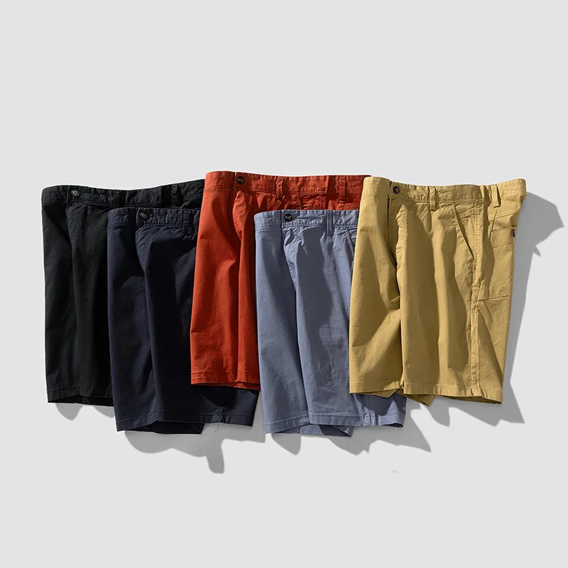 Men Summer Five Points Pants Male Trendy Loose Casual Daily Short Simple Fashion Versatile Solid Color Straight Leg Cargo Shorts