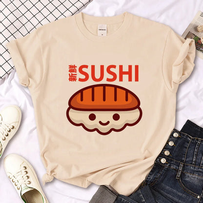 Sushi Shirt t shirt women manga harajuku streetwear t shirt female funny clothes