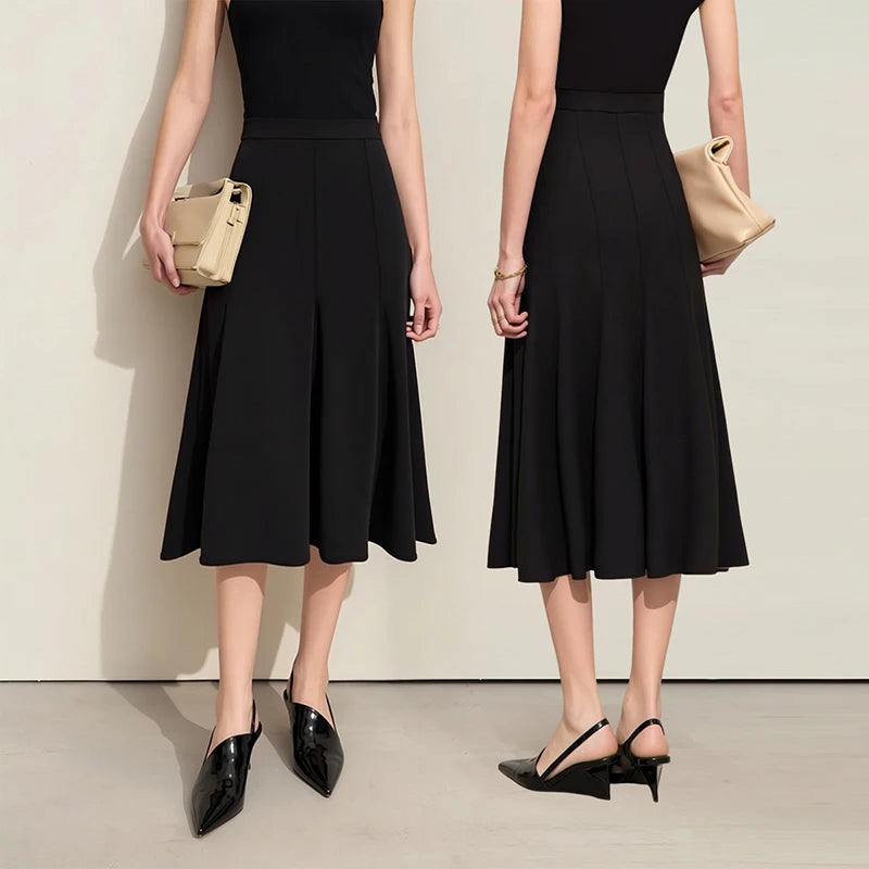 Women's Skirt 2026 Summer New Elegant Office Solid High Waist Mermaid Skirt Casual Loose Versatile Woman Clothes 12622093
