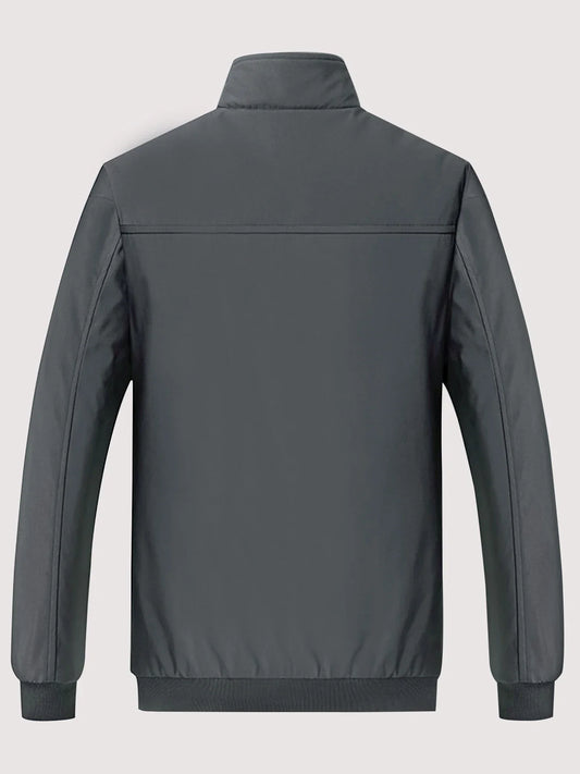 New Autumn and Winter Velvet Jacket Men's Stand-Up Collar Cotton Padded Thickened Warm Casual Jacket