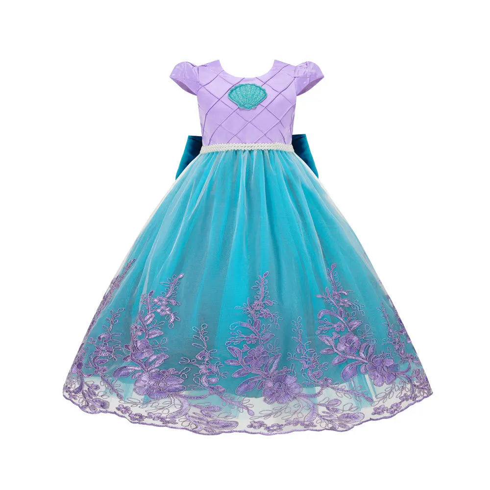 Photography Costume Girls Princess Birthday Party Little Mermaid Ball Gown Girl Ariel Puffy Dress Prom Festival Apparel Vestidos