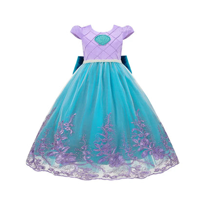 Photography Costume Girls Princess Birthday Party Little Mermaid Ball Gown Girl Ariel Puffy Dress Prom Festival Apparel Vestidos