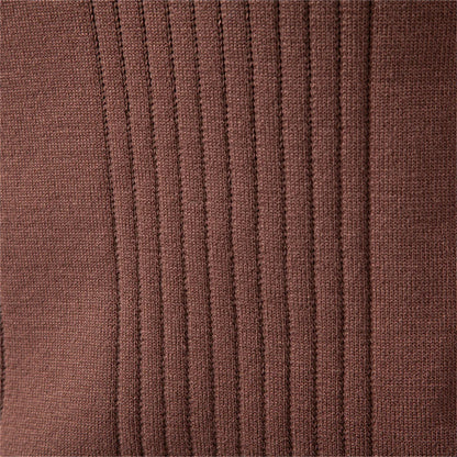 2025 Button Down Polo Shirt Men Solid Color Stripe Long Sleeve Fall Winter Luxury Warm Touch Business Casual Mens Polo Shirts