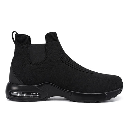 Steel Toe Shoes for Men Women Water Resistant Work Boots Non Slip Safety Sneakers Slip On Industrial Air Cushion Chelse