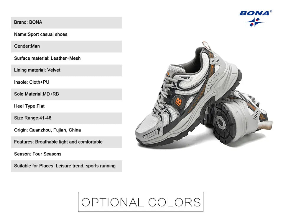 New Designers Action Leather Mesh Jogging Shoes Men Breathable Running Shoes Walking Sports Sneakers Athletic Trainers