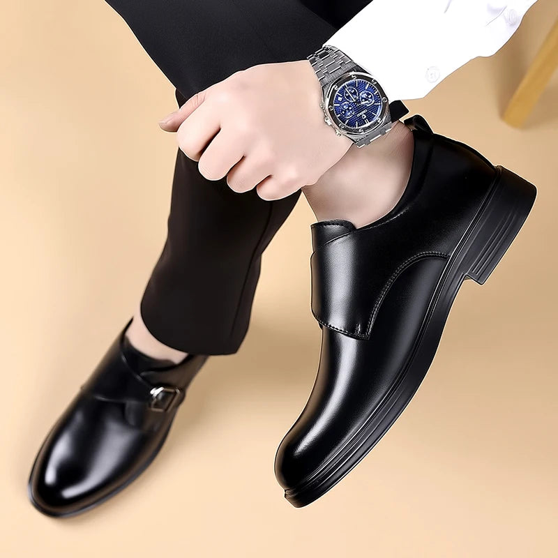 Classic Leather Men Loafers Fashion Man Casual Shoes Outdoor Slip on Flats Non-Slip Driving Shoe Business Moccasins Oxford Shoes