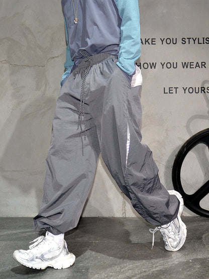 Mens Jogger Pants Outdoor Lightweight Water Repellent Quick Dry Functional Hiking Loose Baggy Trendy Cuffed Sweatpants Fashion