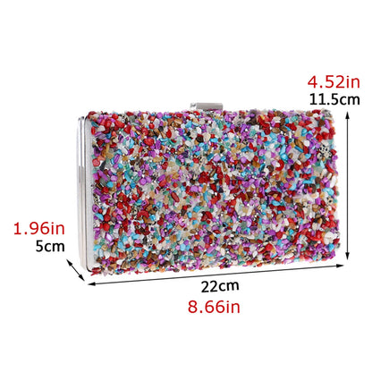 Woman Evening bag Women Diamond Rhinestone Clutch Crystal Chain Shoulder Small Purse Wedding Purse Party Evening Bags